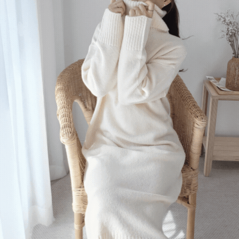 [겨울상품세일]드레스 폴라 니트 원피스
